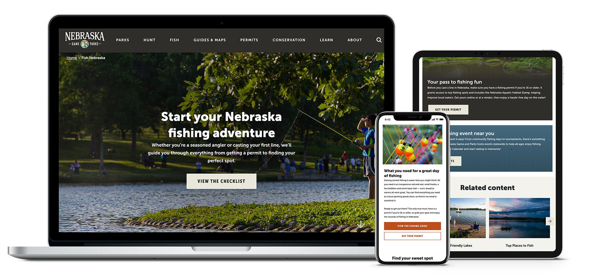 Nebraska Game & Parks Find Your Fishing Sweet Spot Website