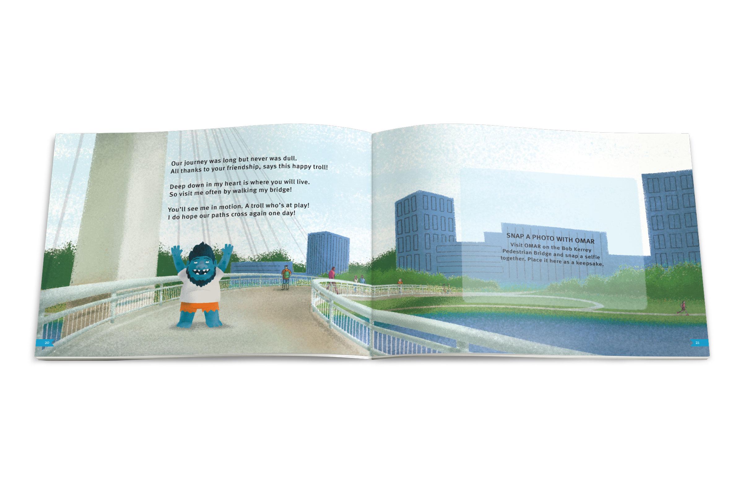 Omar the Troll storybook inside spreads