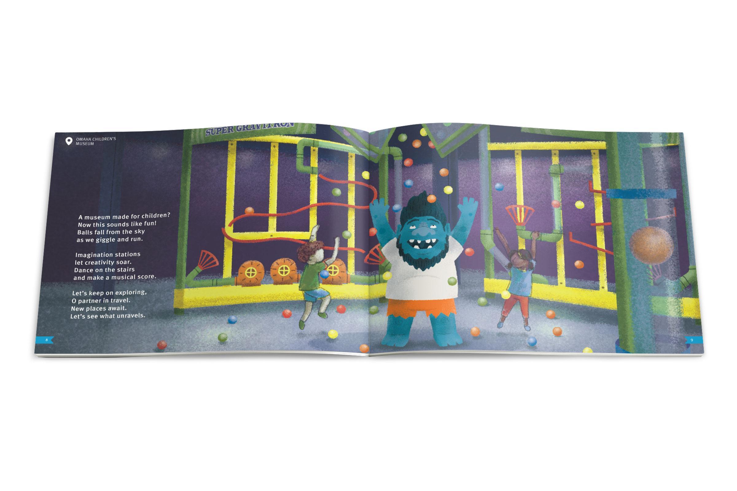 Omar the Troll storybook inside spreads