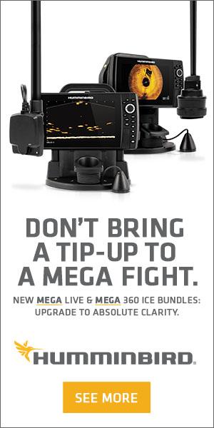 Humminbird Mega ICE digital ad example
