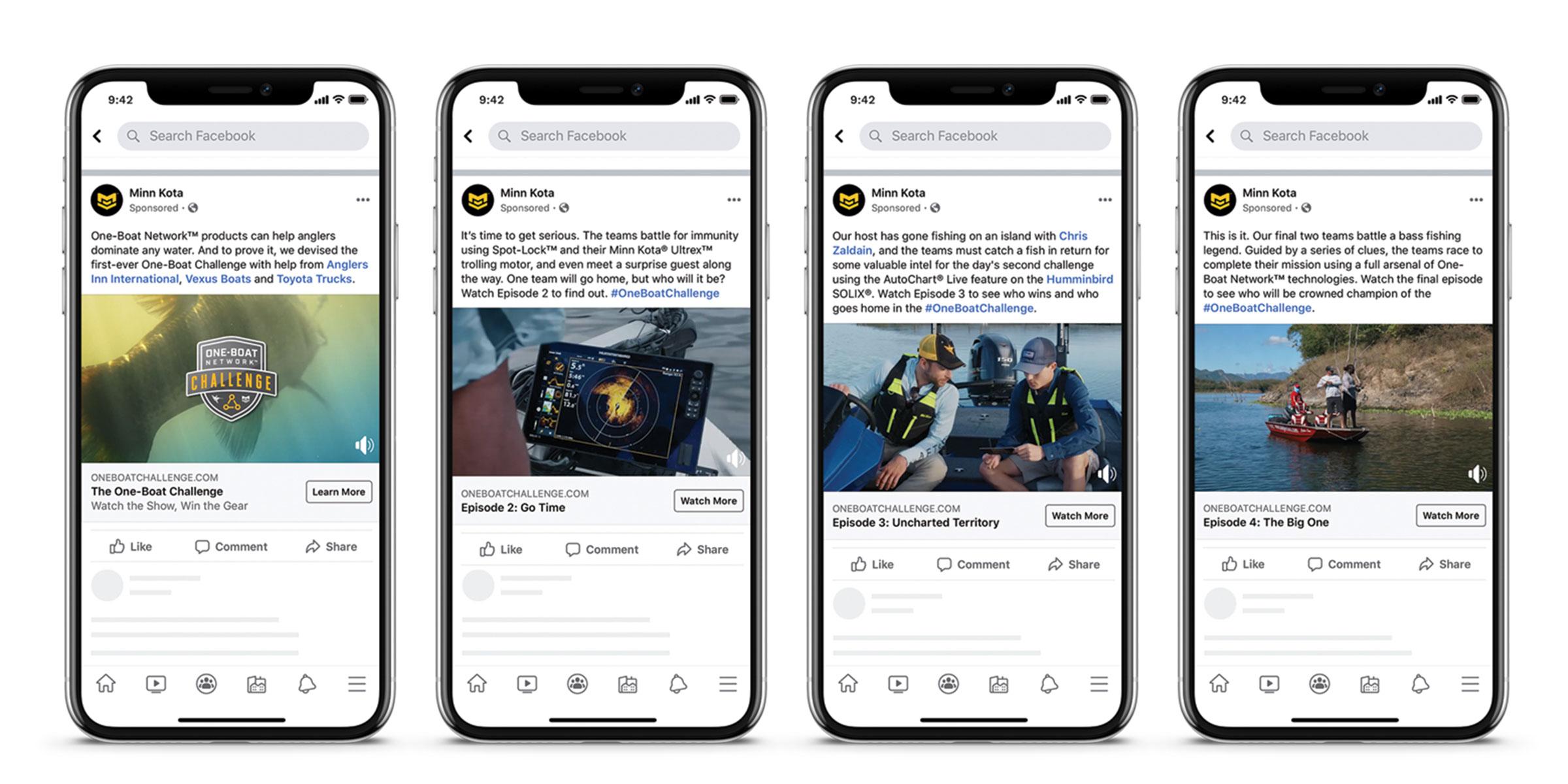 One-Boat Challenge Facebook Carousel Social Ad Mockup
