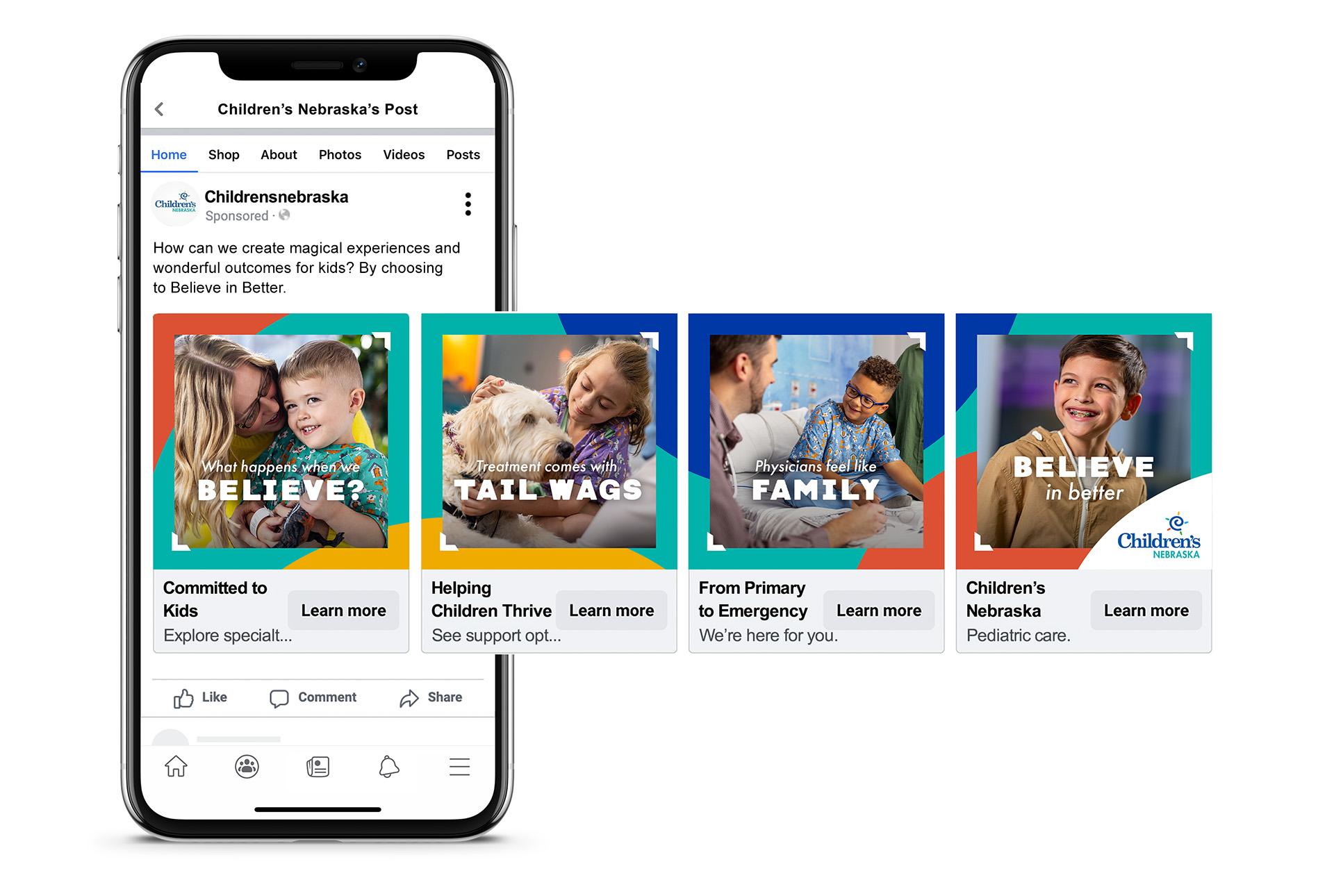 Children's Nebraska: Believe in Better Social Carousel