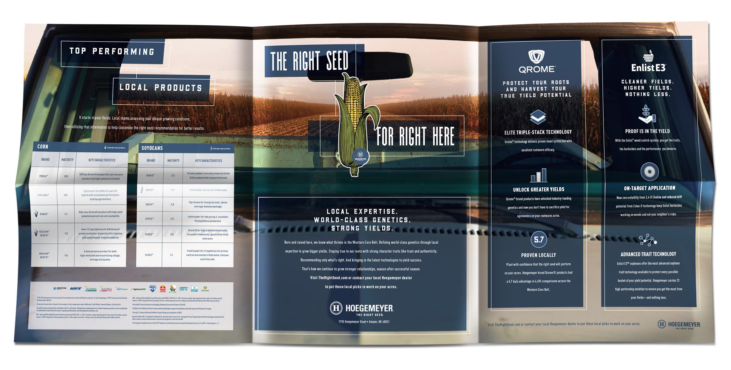 Inside of Hoegemeyer fall mailer