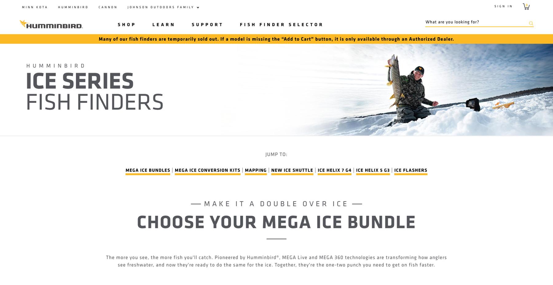 Humminbird Make It a Double Over Ice Desktop Website