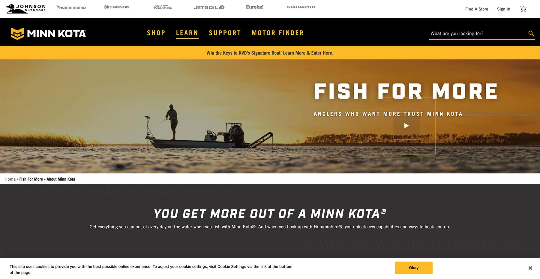 Minn Kota Website Desktop
