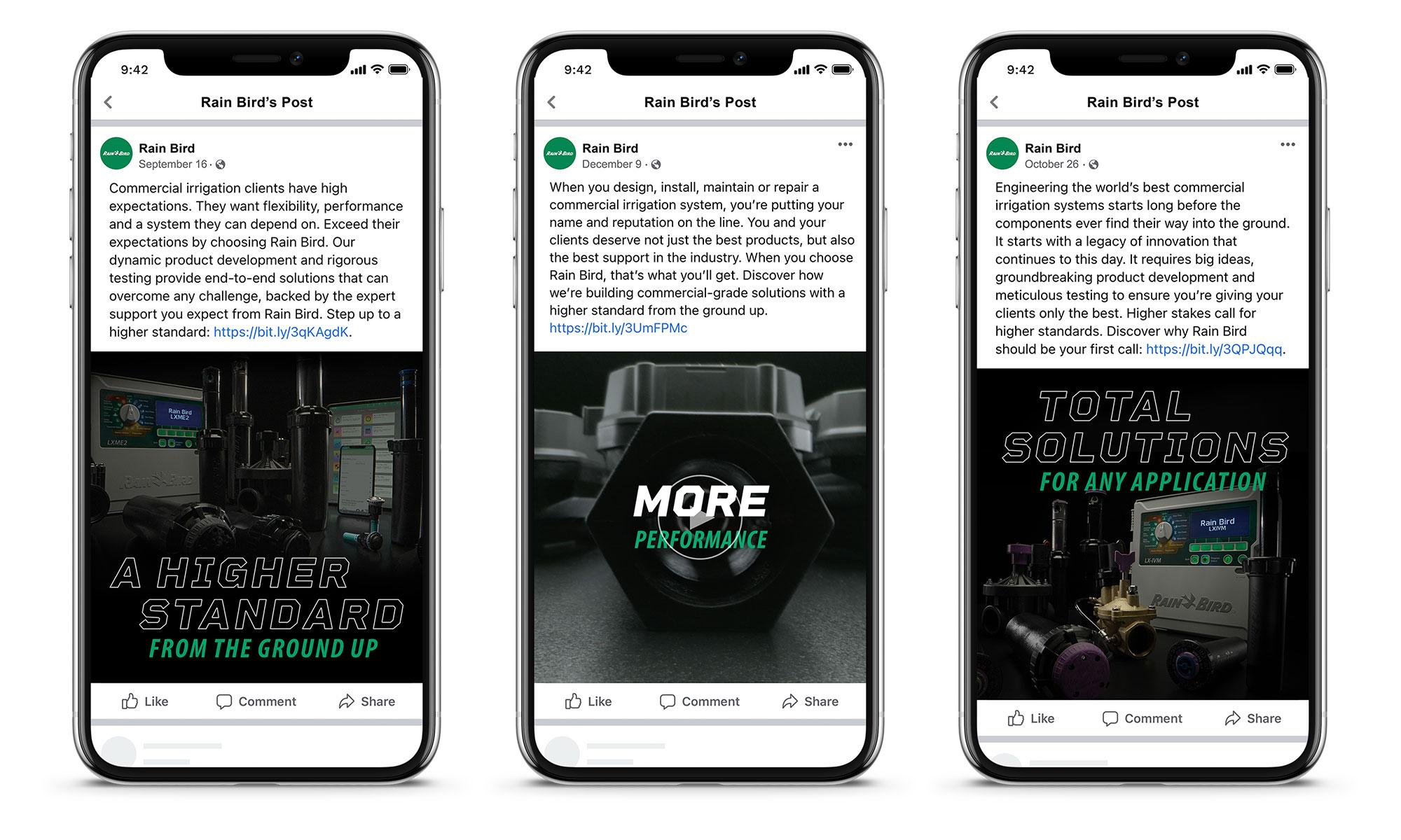 Rain Bird Higher Standard Social Posts