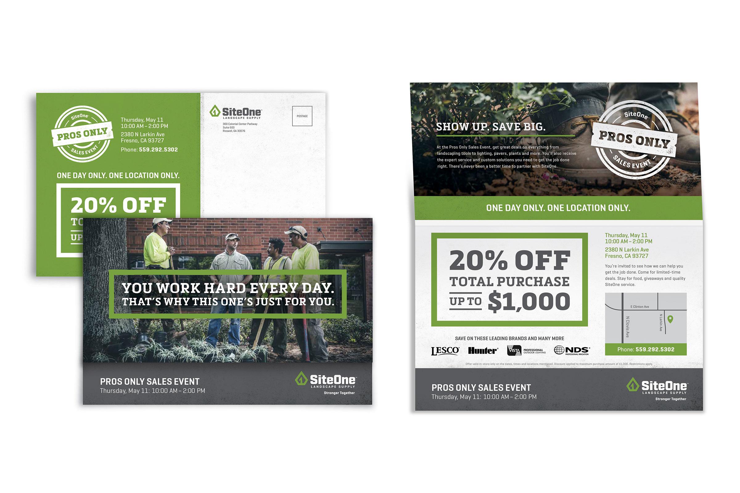 SiteOne Pros Only Mailers